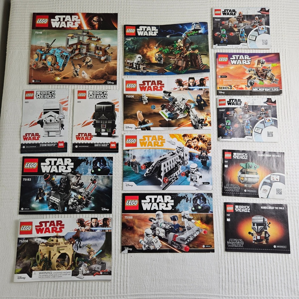 Lego Star Wars‎ Instruction Manual Only Lot 75148 75183 75208 7956 75206 & more